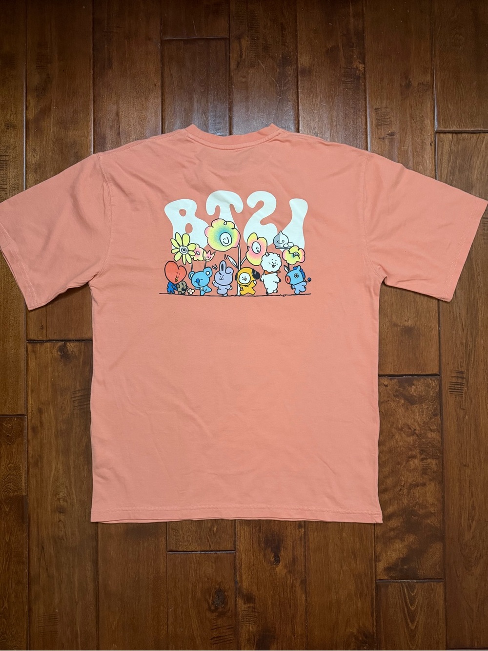 BT21 x STKR Coral Graphic Tee BTS Line Friends